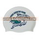 Fashionable Seepdo Quality Adult / Kid sizes customized logo printed waterproof silicone swim cap For Swimming